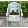 Обеденная группа из литого алюминия Gera 6 White