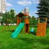 Городок Jungle Cottage+Climb Module X'tra+Рукоход с качелей