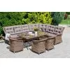 Обеденный стол из искусственного ротанга Латте 160 Brown