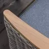 Угловой комплект из искусственного ротанга ZORRO WOOD DOUBLE серый