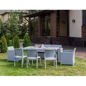 Обеденный комплект LANA DINING XL светло-серый