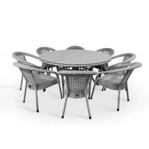 Комплект мебели DECO 8 с круглым столом, серый