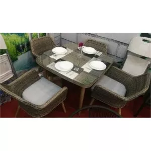 Комплект плетеной мебели T368/Y360B-W65 Light Brown (4+1)