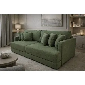 Диван еврокнижка Сиена с 5 декоративными подушками, Кемл 30