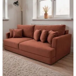 Диван еврокнижка Сиена с 5 декоративными подушками, Velutto 55