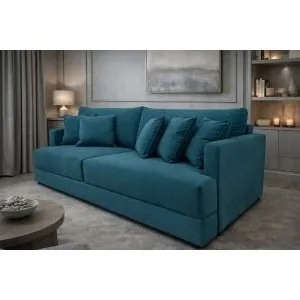 Диван еврокнижка Сиена  с 5 декоративными подушками, Velutto 20