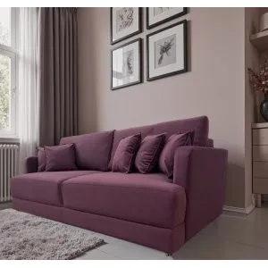 Диван еврокнижка Сиена с 5 декоративными подушками, Velutto 15