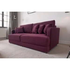 Диван еврокнижка Сиена с 5 декоративными подушками, Velutto 15