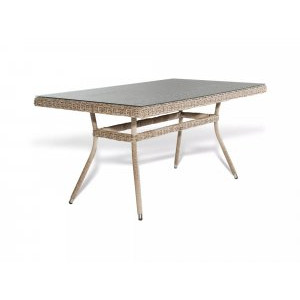 Обеденный стол из искусственного ротанга Латте 160 Beige