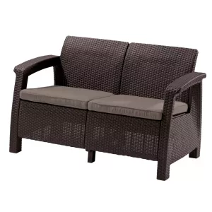 Двухместный диван CORFU LOVE SEAT brown
