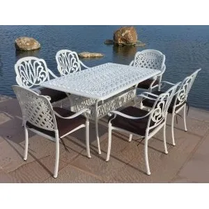 Комплект мебели из литого алюминия Rimini 6 white