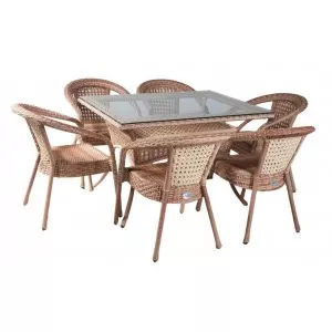 Комплект DECO PLUS 6 с прямоугольным столом