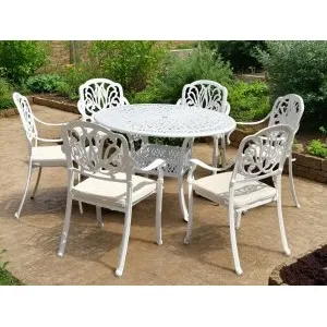 Комплект мебели из литого алюминия Palermo 6 white
