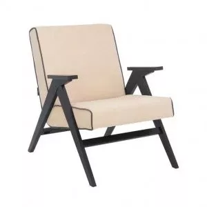 Кресло для отдыха Вест, венге, Verona Vanilla кант Verona Antrazite Grey