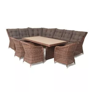 Обеденный комплект Бергамо из искусственного ротанга Brown