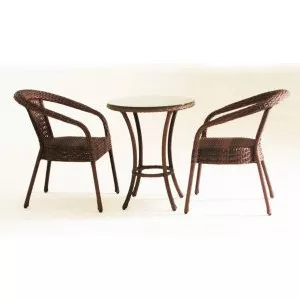 Комплект DECO 2 с круглым столом, коричневый
