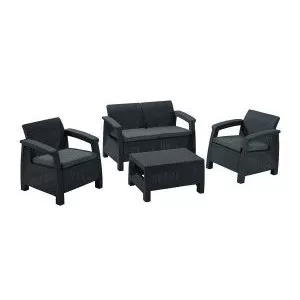 Набор пластиковой мебели CORFU II SET графит