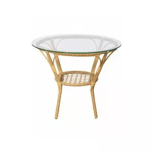 Стол Bali (Бали) из искусственного ротанга 90x74, слоновая кость
