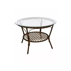 Стол Java (Ява) из искусственного ротанга, орех