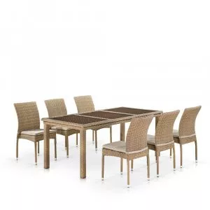 Комплект плетеной мебели T365/Y380B-W65 Light Brown Афина