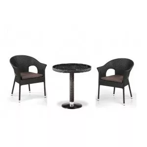 Кофейный комплект плетеной мебели T601/Y79A-W53 Brown (2+1)