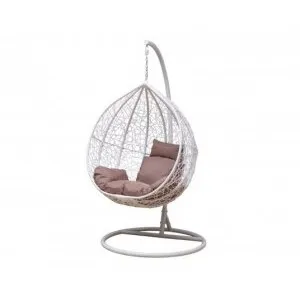 Большое подвесное кресло Gusto white