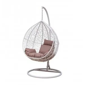 Большое подвесное кресло Gusto white