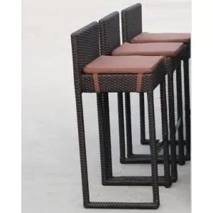 Плетеный барный стул Y390A-W63 Brown Афина