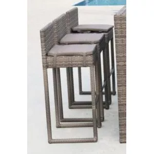 Плетеный барный стул Y390G-W78 Grey Афина