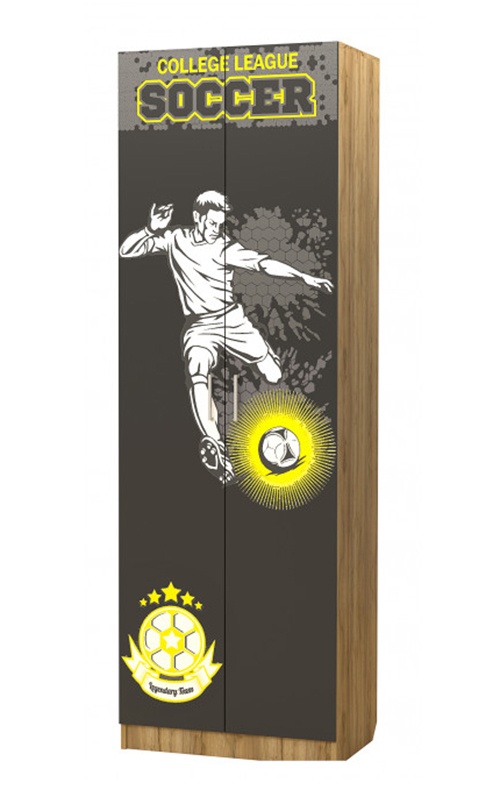 Шкаф двухстворчатый Лего Антрацит