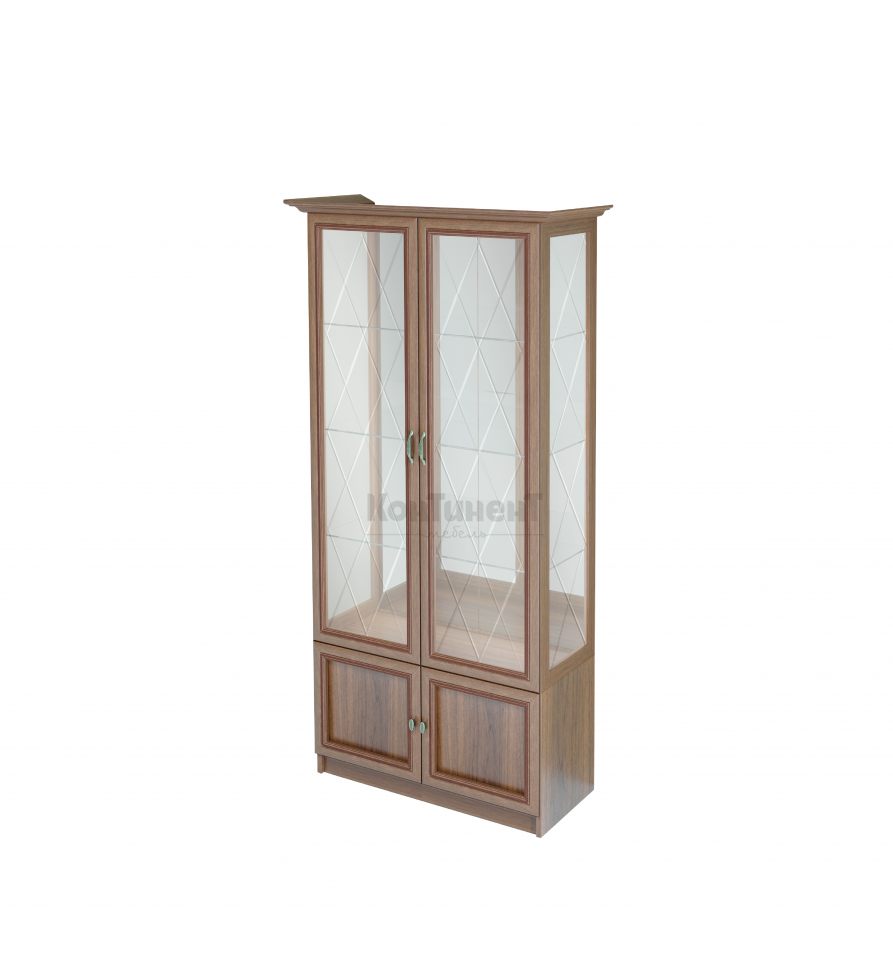 Шкаф-витрина Ажур АР-08 иллюминатор standard размер 4 прозрачное стекло белая рамка 646х191 мм more 10243260
