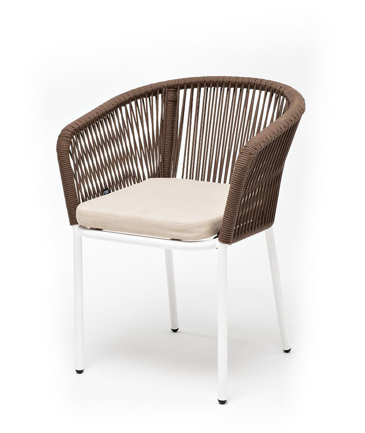 Плетеный стул из роупа Марсель бежево-коричневый зеркало для ванной comforty асти 40 дуб темно коричневый