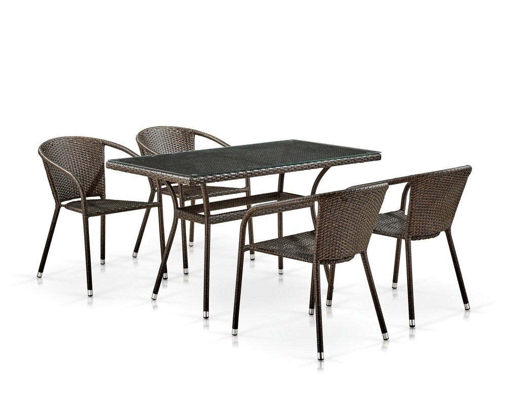 Комплект плетеной мебели T286A/Y137C-W53 Brown Афина