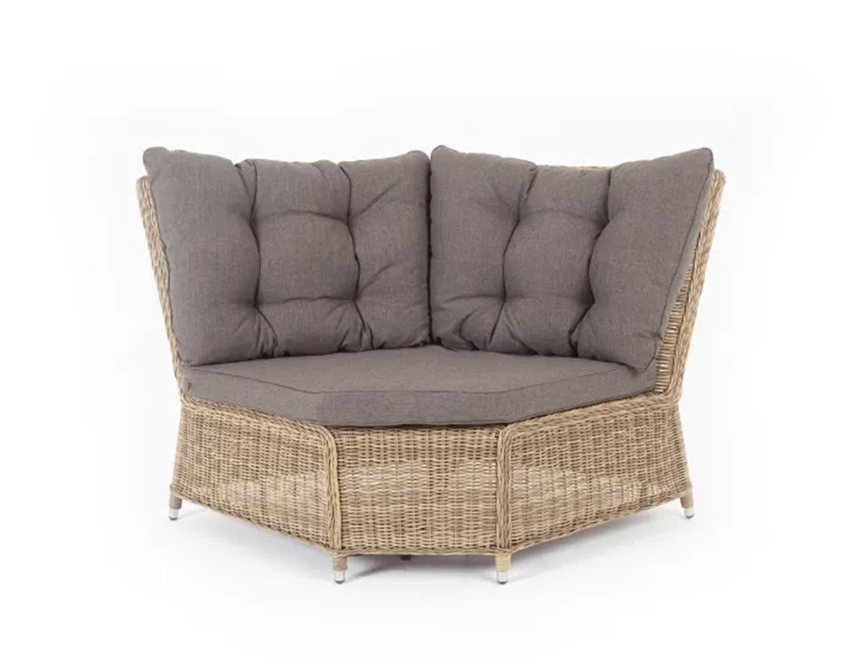 Плетеный угловой диванный модуль Бергамо диванный плетеный из роупа барселона левый