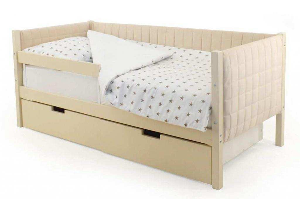 детская кровать домик мягкая бельмарко svogen Детская кровать-тахта мягкая Svogen с ящиками и бортиком
