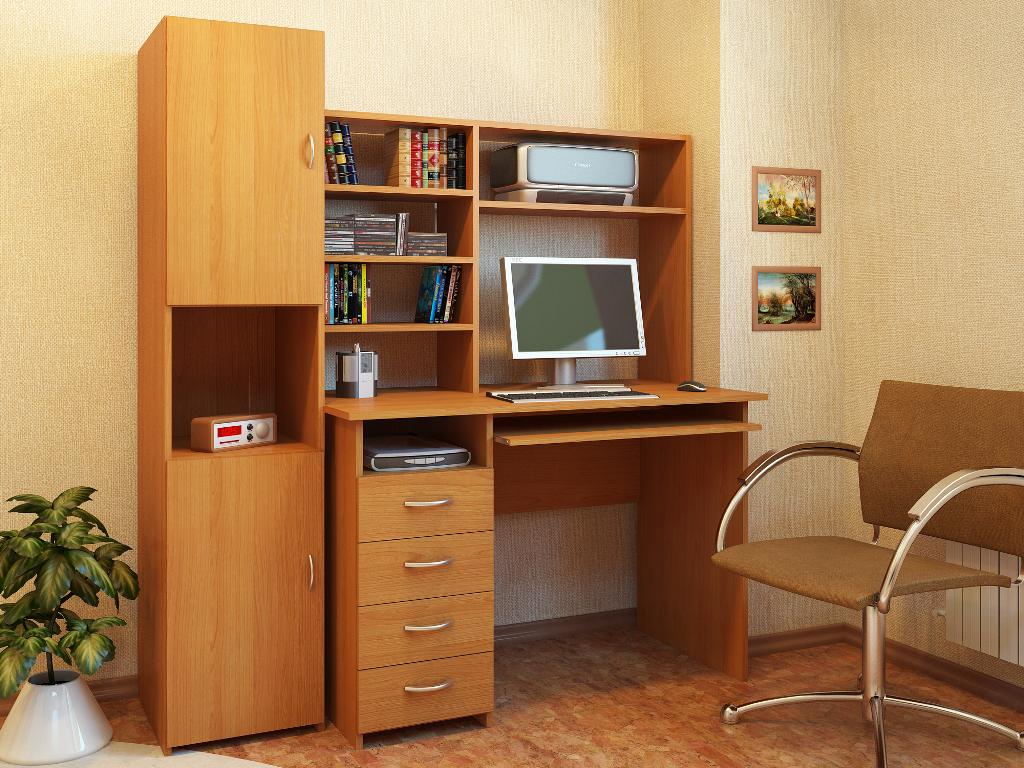 Стол С Полками Картинки