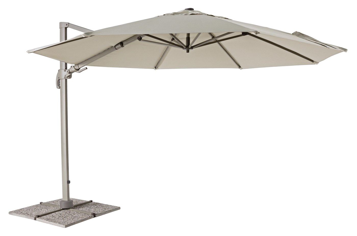 Зонт садовый Лечче 4Villa 3,5 м брашинг вентилируемый d 2 3 5 × 22 7 см серебристый